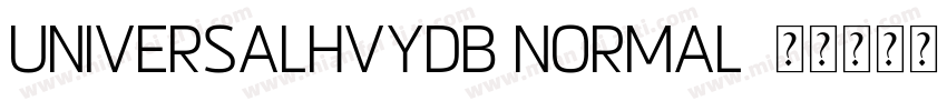 UniversalHvyDB Normal字体转换